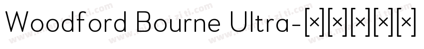 Woodford Bourne Ultra字体转换
